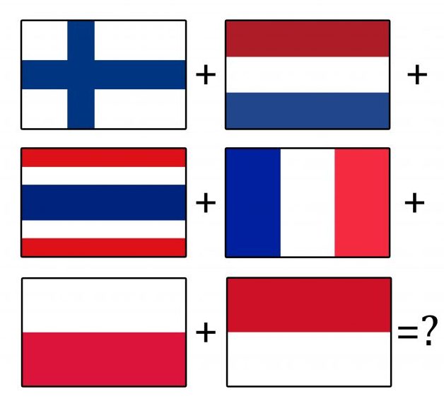 Флаг какой страны является результатом сложения всех флагов на картинке?