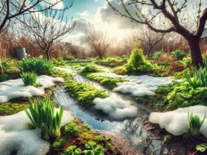 Как ускорить таяние снега на участке весной