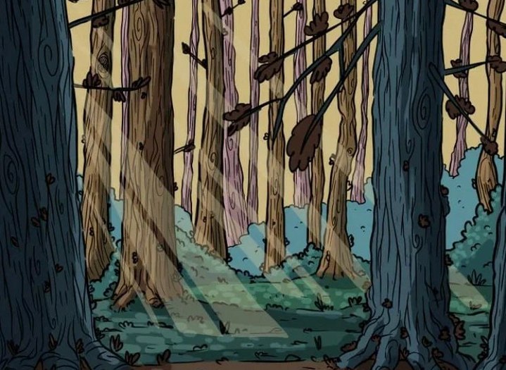 В лесу кажется нет ни единой души. Но на самом деле где-то затаился грозный хищник — сова. Сможете отыскать эту птичку?